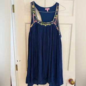 Lilly Pulitzer Blue Dress with Gold Accents